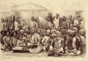 Durbar del Maharajá de Dholpur, 1878 de Emile Antoine Bayard